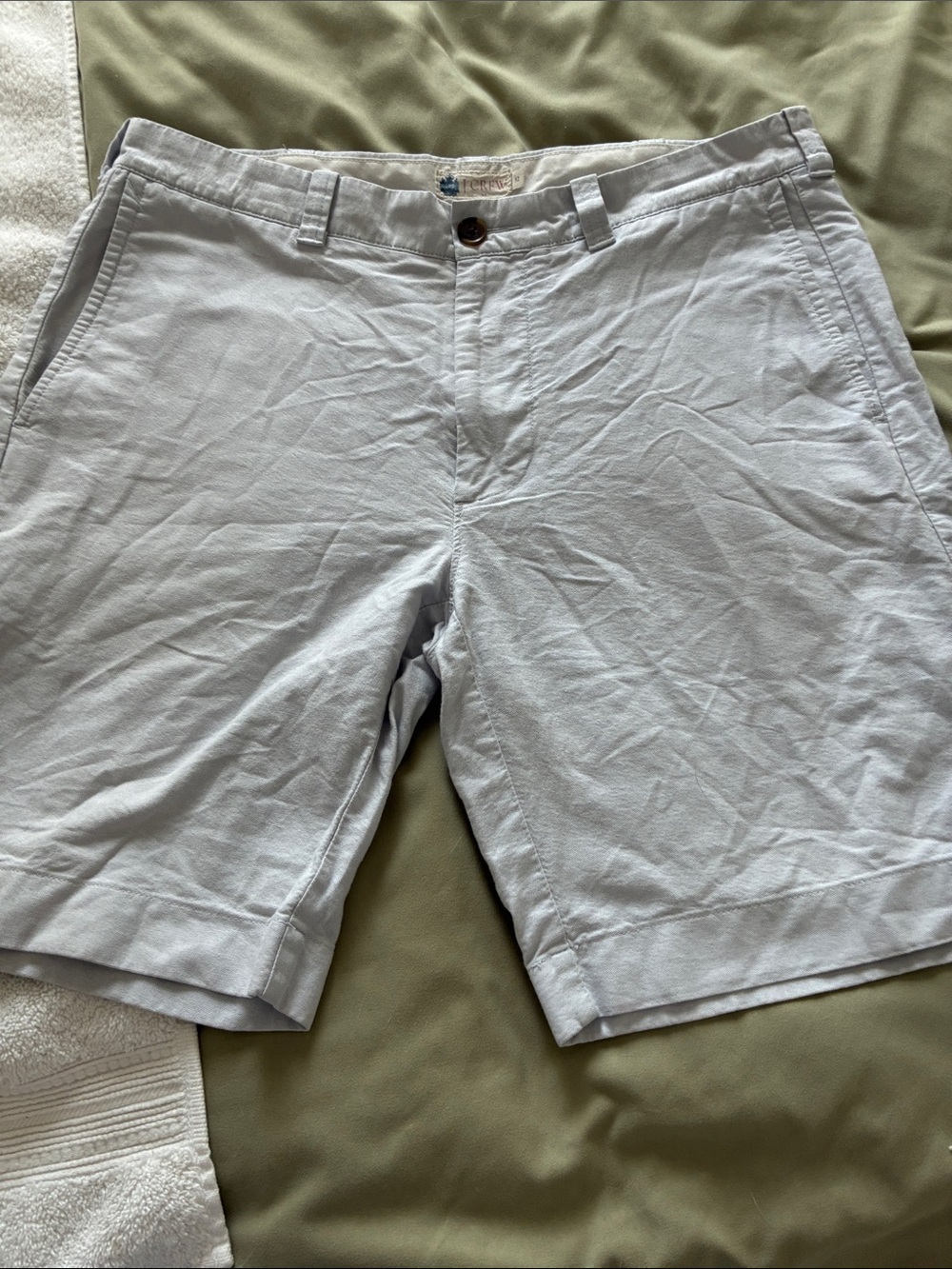 J. Crew Men’s Light Gray Flat Front Cotton Shorts